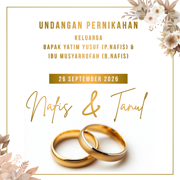 UNDANGAN PERNIKAHAN KELUARGA BAPAK YATIM YUSUF DAN IBU MUSYARROFAH